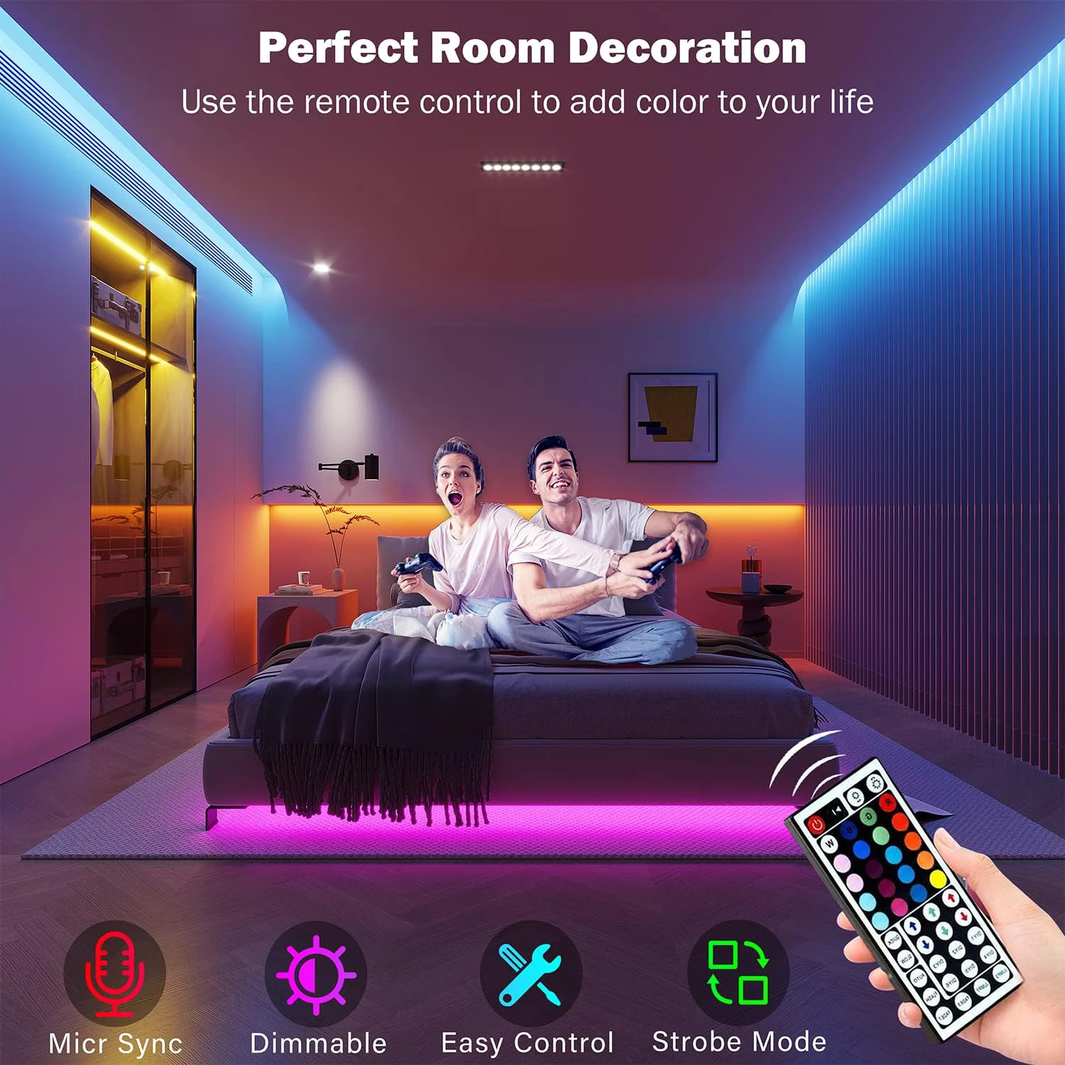 Tira LED RGB con App y Control Remoto - Imagen 3